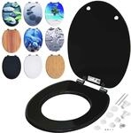 Toilettendeckel Mit Doppelter Absenkautomatik Mdf Rostfreie Metall Scharniere...