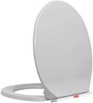 Toilettensitz Mit Absenkautomatik Quick-release Hellgrau Oval Vidaxl
