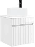Vidaxl Wall-mounted Sink Vanity High Gloss White 49 X 44.5 X 65.5 Cm