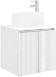 Vidaxl Wall-mounted Sink Vanity White 49.5 X 44.5 X 66 Cm