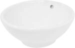 Luxebath - Ecd Germany Waschbecken Waschtisch &Oslash; 420 X 170 Mm Aus Keramik Rund Wei&szlig;