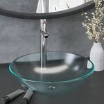 Badezimmer Waschbecken Wasserhahn Ablaufgarnitur Aus Mattiertem Vidaxl