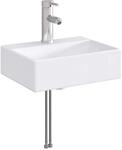 Vidaxl Bathroom Sink With Faucet And Drain Chrome 39 X 30.5 X 12.5 Cm
