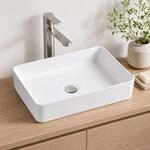 Relaxdays Waschbecken, Hxbxt: 11 X 50 X 35 Cm, Ohne Hahnloch & &Uuml;berlauf,...