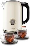 Klarstein Victoria Wasserkocher 1,7 L &ndash; Retro-wasserkocher 2200 W, Vintage-design,