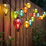 2x Solarleuchte Led Lichterkette Ballons Au&szlig;enleuchte Gartendeko Bunt L 380 Cm