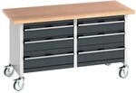 Bott Werkbank Cubio Multiplex-arbeitsplatte 1500 X 750 X 840mm Ral 7035/7016