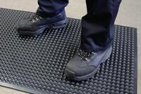 Arbeitsplatzbodenbelag Fertigmatte L1200xb900xs15mm Schwarz Polyurethan