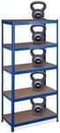 Schwerlastregal, Hbt: 180x90x45 Cm, Bis 1325kg, 5 Ebenen, Lagerregal Speisekammer,