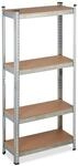 Schwerlastregal Verzinkt, Traglast 700kg, 150x70x30 Cm, 4 B&ouml;den, Zum Stecken, Stahl,