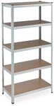 Schwerlastregal Verzinkt, Traglast 875kg, 180x90x45 Cm, 5 B&ouml;den, Zum Stecken, Stahl,