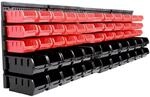 2er Set Stapelboxen Mit Wandregal Rot 32 Tlg, Kleinteilemagazin