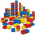Brb 100-teiliges Sichtk&auml;sten-set Profi, Pp, Farbig/blau, Gelb, Rot, 3 Gr&ouml;&szlig;en, 55x
