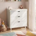 Wickelkommode Sallinrar Mit Abnehmbarer Wickelauflage 92x84x50cm Beige [en.casa]