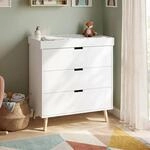 Wickelkommode Sallinrar Mit Abnehmbarer Wickelauflage 92x84x50cm Wei&szlig; [en.casa]