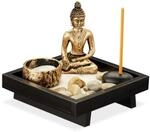 Zen Garten, Mit Buddha, Steinen, Sand, R&auml;ucherst&auml;bchen & Teelichthalter,