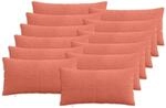 Kissenbezug 12 Pcs Almelo Rot-orange 40 X 80 Cm Cord Vidaxl