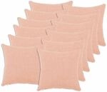 Kissenbezug 12 Pcs Heerlen Rosa 40 X 40 Cm Boucl&eacute; Vidaxl