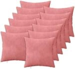 Kissenbezug 12 Pcs Heerlen Rosa 50 X 50 Cm Samt Vidaxl