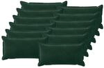 Kissenbezug 12 Pcs Houten Dunkelgr&uuml;n 40 X 80 Cm Samt Vidaxl