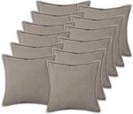 Kissenbezug 12 Pcs Houten Hellgrau 45 X 45 Cm Boucl&eacute; Vidaxl