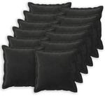 Kissenbezug 12 Pcs Houten Schwarz 50 X 50 Cm Samt Vidaxl