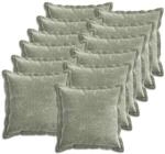 Kissenbezug 12 Stk. Houten Gr&uuml;n 50 X 50 Cm Chenille-stoff Vidaxl