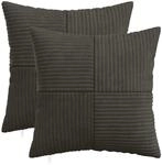 Kissenbezug 2 Pcs Almelo Anthrazit 40 X 40 Cm Cord Vidaxl