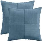 Kissenbezug 2 Pcs Almelo Blau 40 X 40 Cm Cord Vidaxl