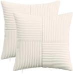 Kissenbezug 2 Pcs Almelo Creme 40 X 40 Cm Cord Vidaxl
