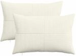 Kissenbezug 2 Pcs Almelo Creme 50 X 70 Cm Cord Vidaxl