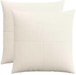Kissenbezug 2 Pcs Almelo Creme 65 X 65 Cm Cord Vidaxl
