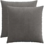 Kissenbezug 2 Pcs Almelo Dunkelgrau 80 X 80 Cm Cord Vidaxl