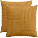 Kissenbezug 2 Pcs Almelo Gelb 80 X 80 Cm Cord Vidaxl