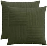 Kissenbezug 2 Pcs Almelo Gr&uuml;n 60 X 60 Cm Cord Vidaxl