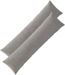 Kissenbezug 2 Pcs Almelo Hellgrau 40 X 145 Cm Cord Vidaxl