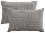 Kissenbezug 2 Pcs Almelo Hellgrau 50 X 80 Cm Cord Vidaxl