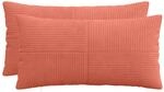 Kissenbezug 2 Pcs Almelo Rot-orange 40 X 70 Cm Cord Vidaxl