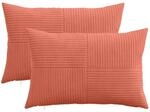 Kissenbezug 2 Pcs Almelo Rot-orange 50 X 75 Cm Cord Vidaxl