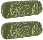 Kissenbezug 2 Pcs Heerlen Blattdesign &Oslash; 15 X 40 Cm Polyester Vidaxl