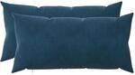 Kissenbezug 2 Pcs Heerlen Blau 40 X 70 Cm Samt Vidaxl