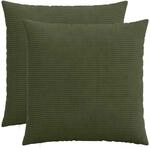Kissenbezug 2 Pcs Heerlen Gr&uuml;n 60 X 60 Cm Cord Vidaxl