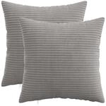 Kissenbezug 2 Pcs Heerlen Hellgrau 50 X 50 Cm Cord Vidaxl