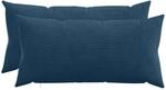 Kissenbezug 2 Pcs Heerlen Marineblau 40 X 80 Cm Cord Vidaxl