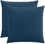 Kissenbezug 2 Pcs Heerlen Marineblau 65 X 65 Cm Cord Vidaxl