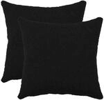 Kissenbezug 2 Pcs Heerlen Schwarz 50 X 50 Cm Boucl&eacute; Vidaxl
