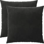 Kissenbezug 2 Pcs Heerlen Schwarz 65 X 65 Cm Samt Vidaxl