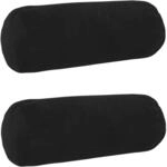 Kissenbezug 2 Pcs Heerlen Schwarz &Oslash; 15 X 40 Cm Samt Vidaxl