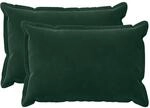 Kissenbezug 2 Pcs Houten Dunkelgr&uuml;n 50 X 75 Cm Samt Vidaxl