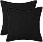 Kissenbezug 2 Pcs Houten Schwarz 40 X 40 Cm Boucl&eacute; Vidaxl